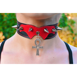 Ankh with a Braided Pattern Pendant (ar-007) Collar