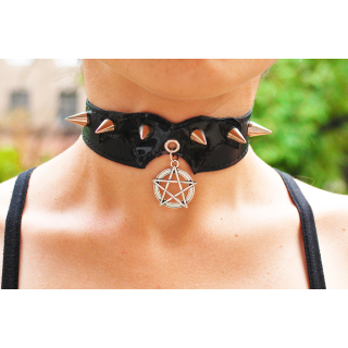 Pentagram Pointed Pendant (ar-008) Collar