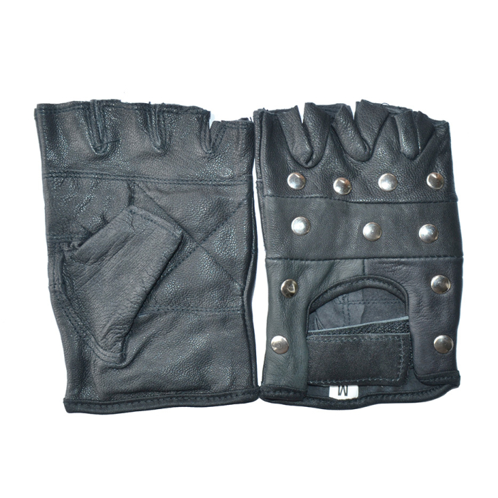 Motorcycle Leather Gloves with Rivets