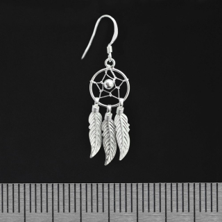 Dream Catcher Three Feathers (eas-082) Earring