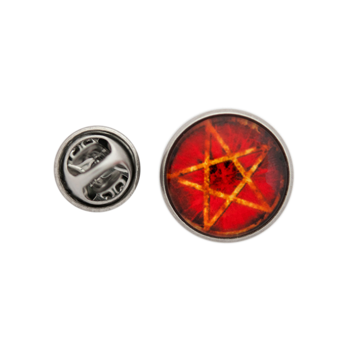 Pentagram (Red Background) (Icon) Pin