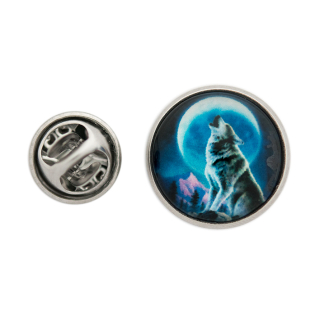 Wolf Howling At the Moon (Icon) Pin