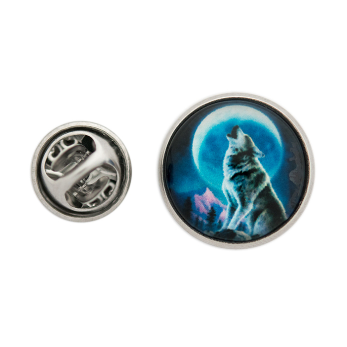Wolf Howling At the Moon (Icon) Pin