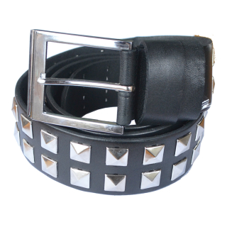 2 Rows Pyramid (Leather) Belt