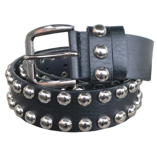 2 Rows Big Round Rivet (Leatherette) Belt