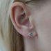 Pentagram (Braided Rays) (925 Silver) Stud Earring
