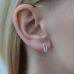 Paper Clip (925 Silver) Stud Earring