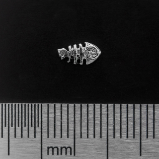 Fish Skeleton (925 Silver) Stud Earring