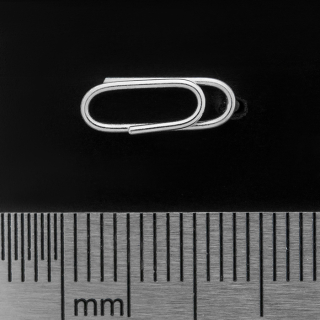 Paper Clip (925 Silver) Stud Earring