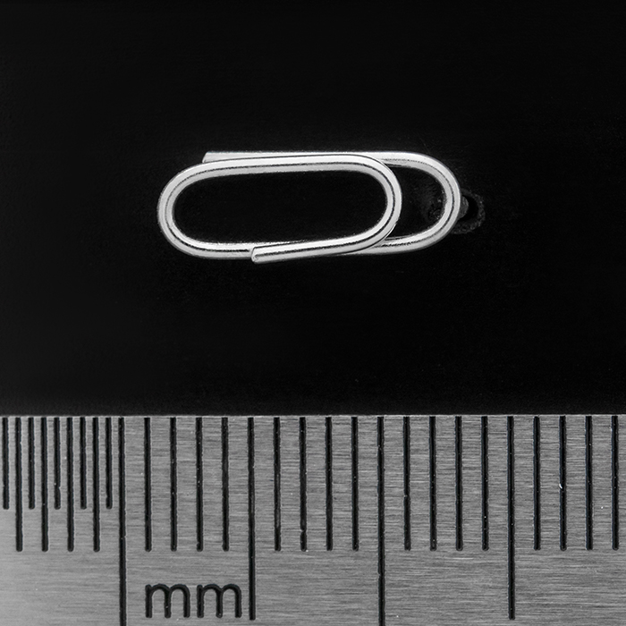 Paper Clip (925 Silver) Stud Earring