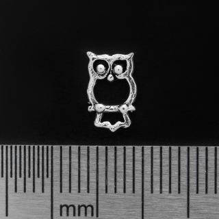 Owl (Contour) (925 Silver) Stud Earring