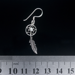 Small Dream Catcher with Mother-Of-Pearl Stone (eas-047) Earring