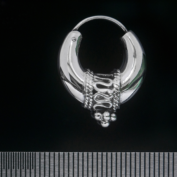Thick Ring with a Pattern (eas-055) Earring