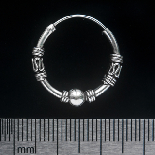 Medium Ring with a Pattern (eas-057) Earring