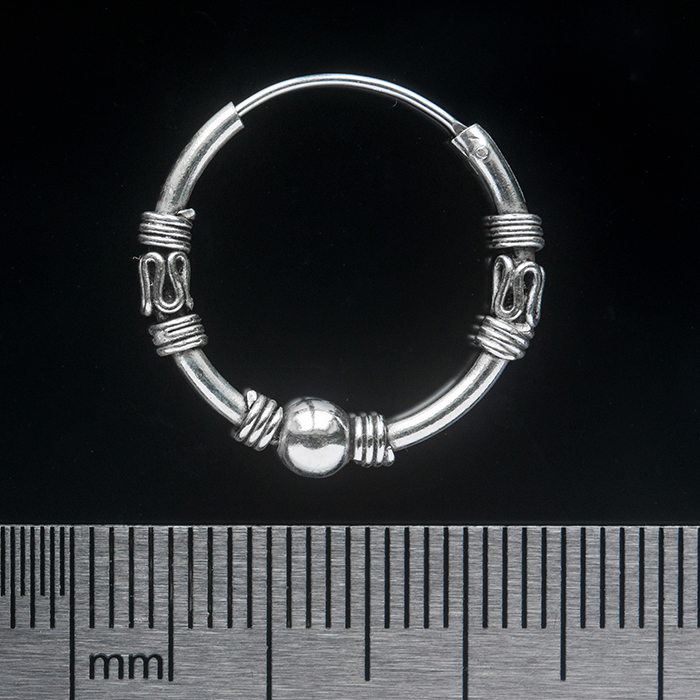 Medium Ring with a Pattern (eas-058) Earring