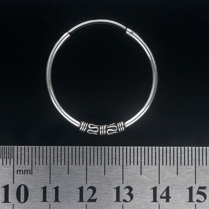 Big Ring with a Pattern (eas-059) Earring