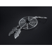 Big Dream Catcher with a Black Stone (eas-045) Earring