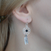 Medium Dream Catcher with a Black Stone (eas-048) Earring