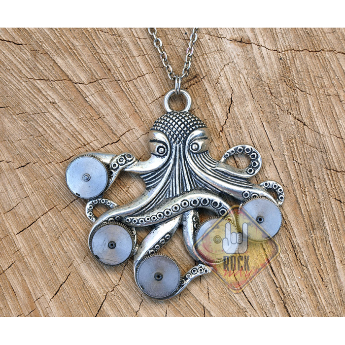 Octopus (Silver Color) (Steampunk) Pendant