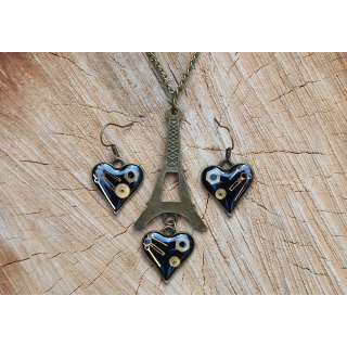 Paris (Steampunk) Pendant and Earrings Set