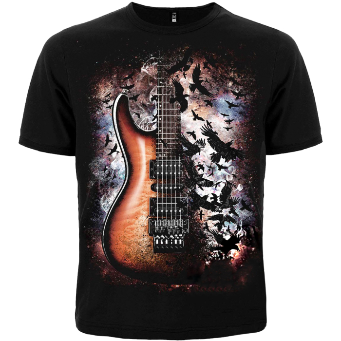 Crow and Guitar in Space T-Shirt