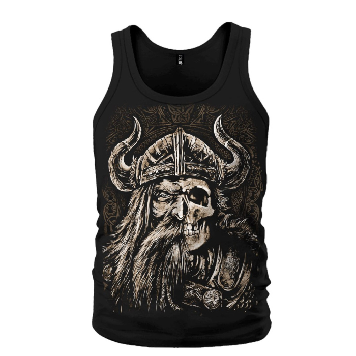 Viking (Half Face, Half Skull) Tank Top