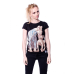 Cat with Tattoos Urbanist Women's Black T-Shirt