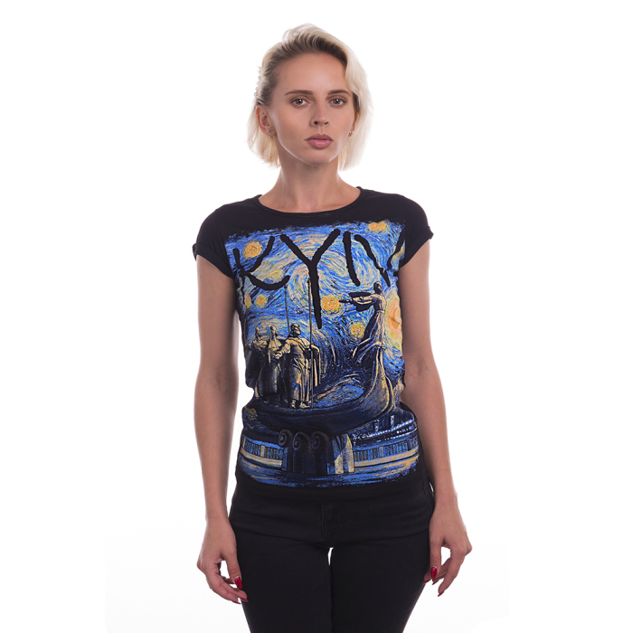 Van Gogh Starry Night in Kyiv Urbanist Women's T-Shirt