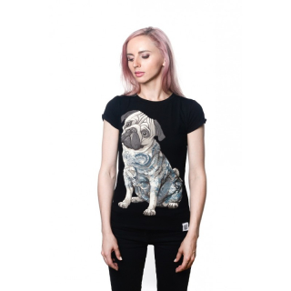 Pug Urbanist Women's Black T-Shirt