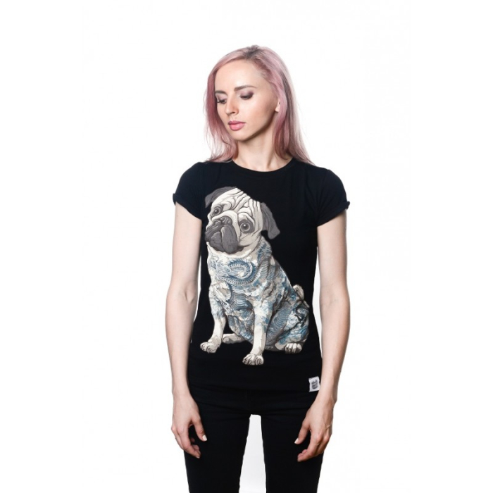 Pug Urbanist Women's Black T-Shirt