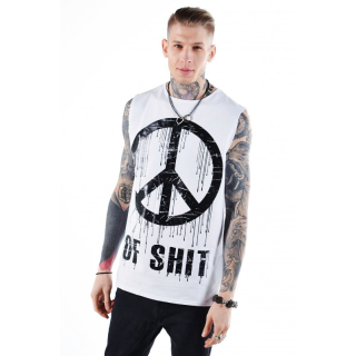 Peace of Shit (Urbanist) White Long Sleeveless T-Shirt