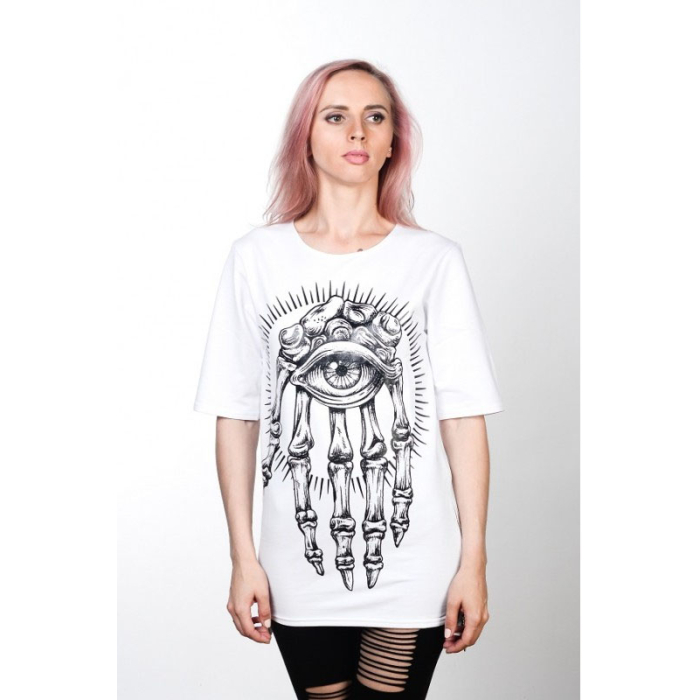 Magic Hand (Urbanist) Women's White Long T-Shirt