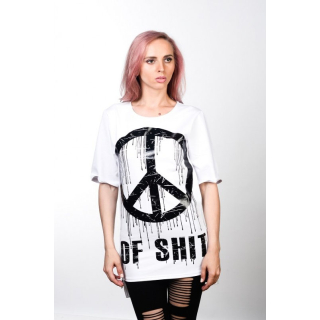Peace of Shit (Urbanist) White Long T-Shirt