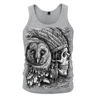 Indian Skull & Owl Tank Top